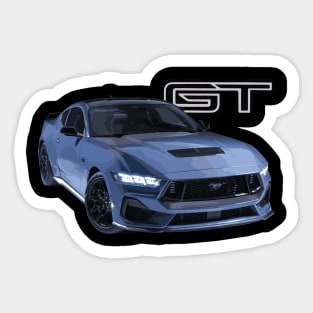 vapor blue Mustang GT 5.0L V8 coyote engine Performance Car s650 Sticker